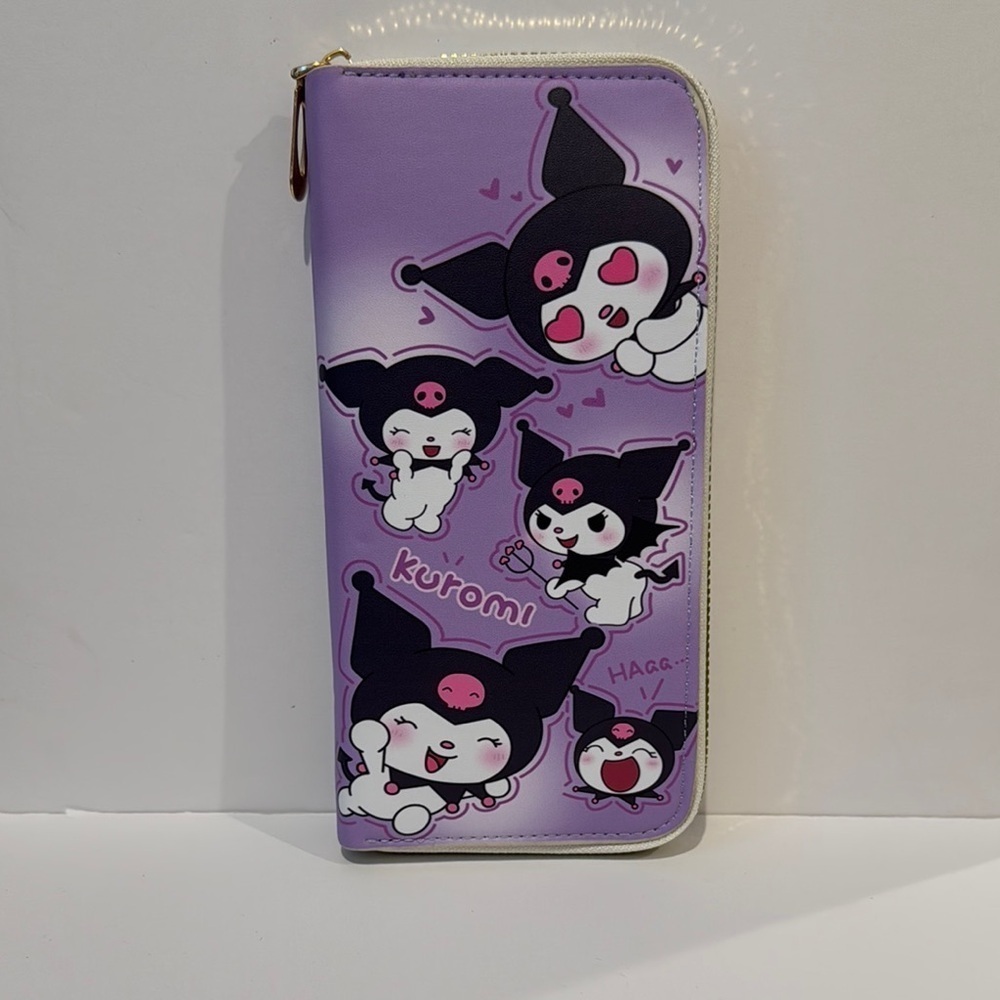 Kuromi Purple Zipper Wallet NWT